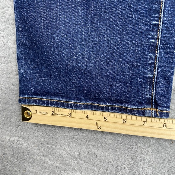 Talbots Barely Boot Cut Jeans Size 4 Dark Wash Mid Rise Blue Denim - Picture 9 of 13